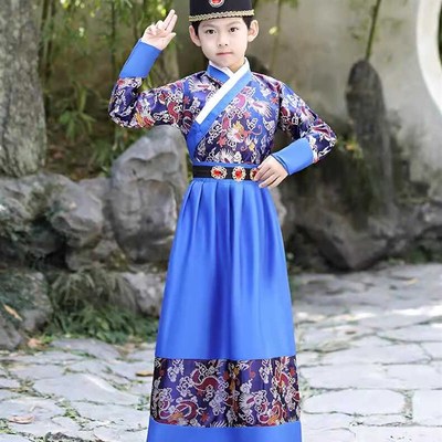 儿童古装汉服男童锦衣卫飞鱼服男女童四大名捕侠客书生演出中国风