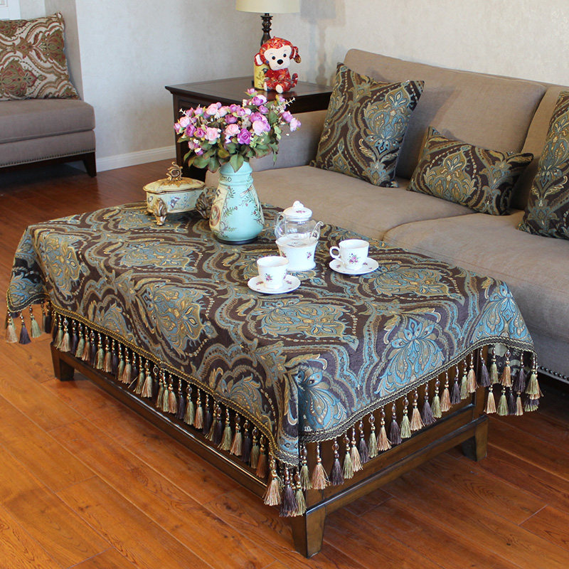 美式茶几盖布高档小奢华长方形餐桌台布客厅防尘欧式圆桌布艺盖巾,居家布艺,桌布,淘宝优惠券,粉丝福利购,淘宝优惠卷