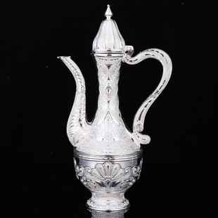 欧式 合金酒具套装 家用复古酒杯档银色酒壶金属锌合金工艺品摆件