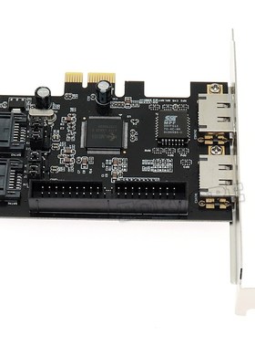 PCI-E转2 ESATA+SATA+IDE扩展卡转接卡 JMB363芯片 磁盘阵列卡