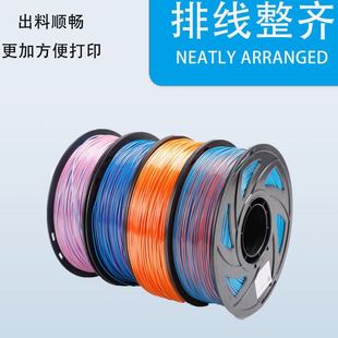 三角彩色3D打印耗材丝绸PLA韧性不拉丝堵头亮度材料
