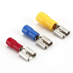 线耳端子FDD公母对接插簧预绝缘阻燃冷压接线端子汽车接插件