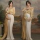法式 影楼新款 孕妇照服装 复古w宫廷风抹胸裙孕妈咪大肚照衣服在家