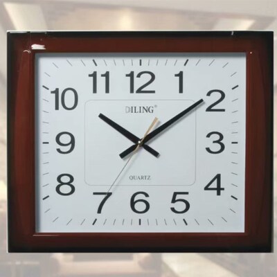 迪翎石英钟静音机芯办公会议室挂钟简约时尚居家钟表6155