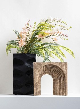 侘寂风多层拱门摆件花器客厅装饰品茶几酒柜电视柜餐桌台面样板间