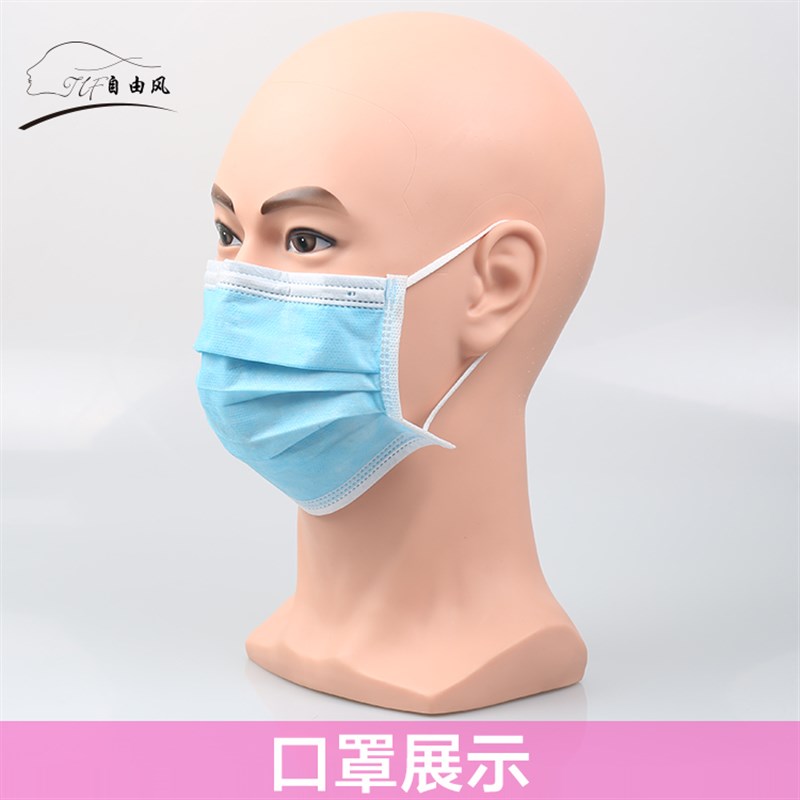 男士光头头模支架人头模特展示帽子模特头道具眼镜口罩假发围巾
