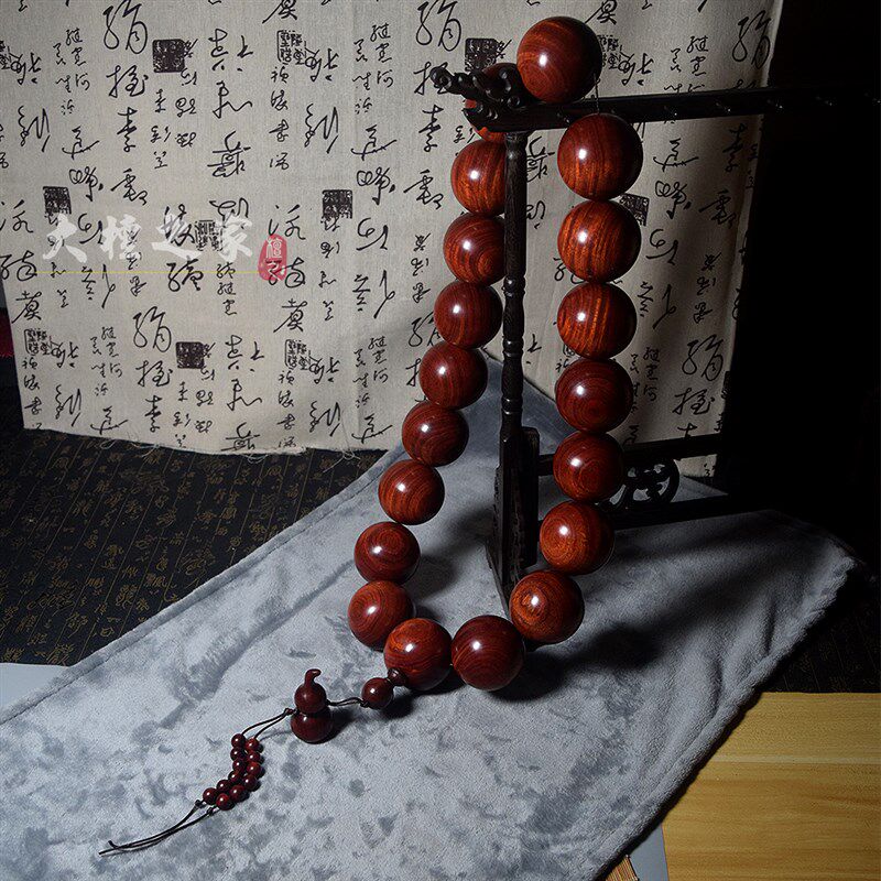 非常大佛珠手串手球 巨手持大挂件小叶紫檀 6厘米6.0脖挂超大项链