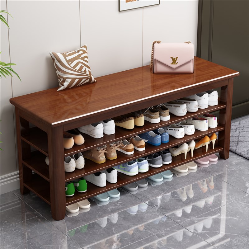 实木换鞋凳可坐鞋柜坐凳一体家用入户门口玄关多层多功能收纳鞋架