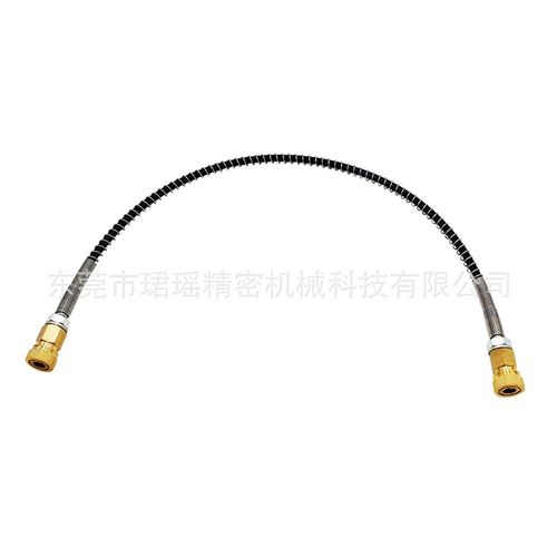 跨境M10*1螺纹50cm全弹簧高压管8mm母头过气管软管64mpa/9000psi