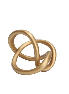 新中式树脂金色白色缠绕摆件样板房售楼部卧室书房客厅餐厅饰品