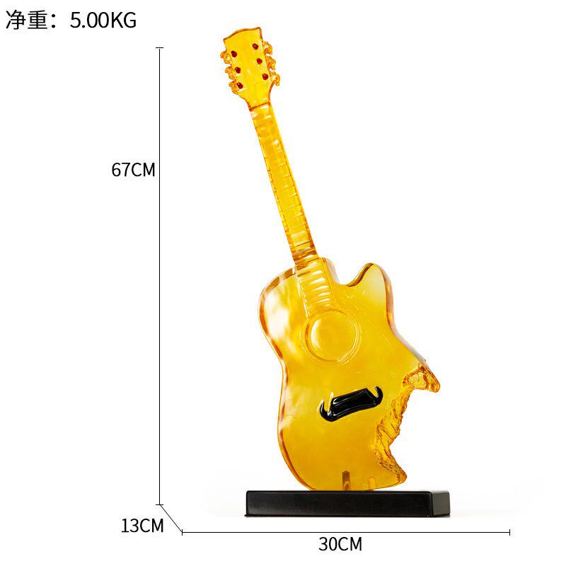 透明吉他摆件工艺品礼品客厅家居装饰品商品橱窗创意艺术摆设装饰