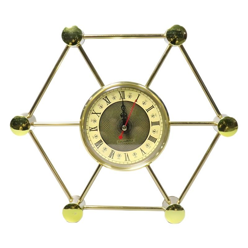 欧式创意几何静音座钟客厅电视柜酒柜金属电镀软装工艺品摆设摆件,特色手工艺,其他特色工艺品,淘宝优惠券,粉丝福利购,淘宝优惠卷