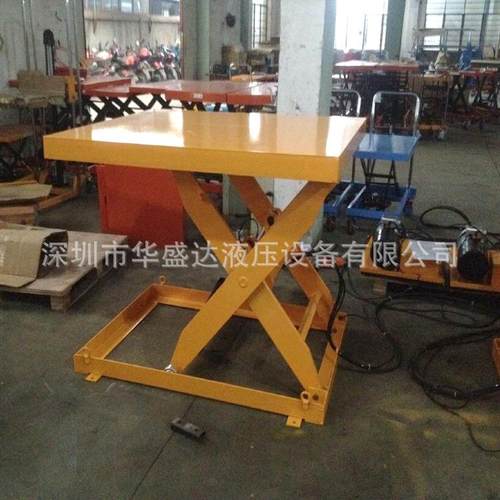 小台面电动液压升降平台车固定式装卸升降机平台剪叉模具升降台