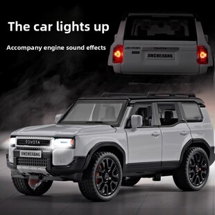 1孩32丰田霸道普拉饰汽车模彷真实B合金越野车男:玩具汽车模型收