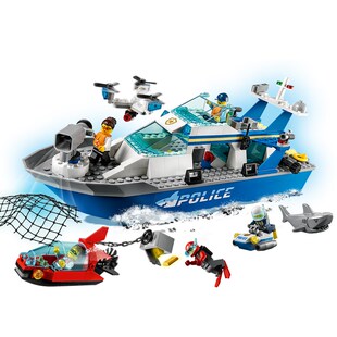 y市系列Cift城警用巡逻船60277救援艇积木玩具男孩6岁益智拼装礼