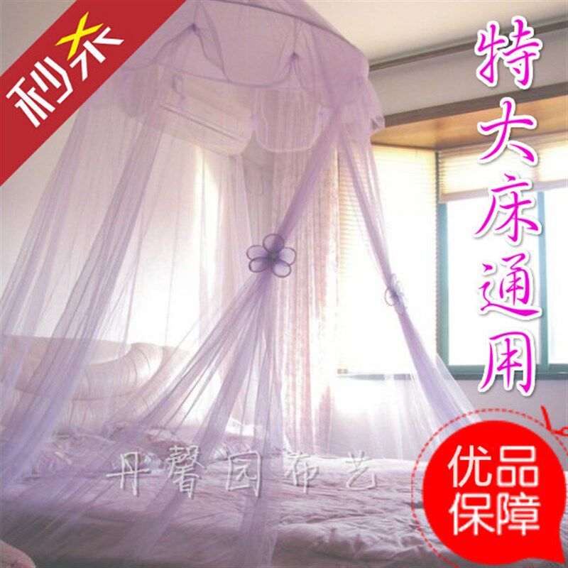 超值2m2.5加宽双人拼接子母床圆形蚊帐1.8M3米特大公X主风吊顶床