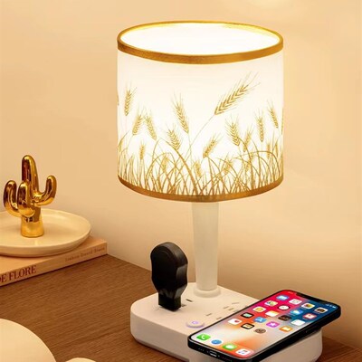 智能语音台灯h插座一体式卧室睡眠床头柜灯遥控小夜灯婴儿喂奶护