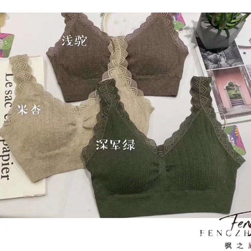 枫之欣2020美体聚拢裹胸蕾丝短款E美背文胸无钢圈内搭抹胸带胸垫图片
