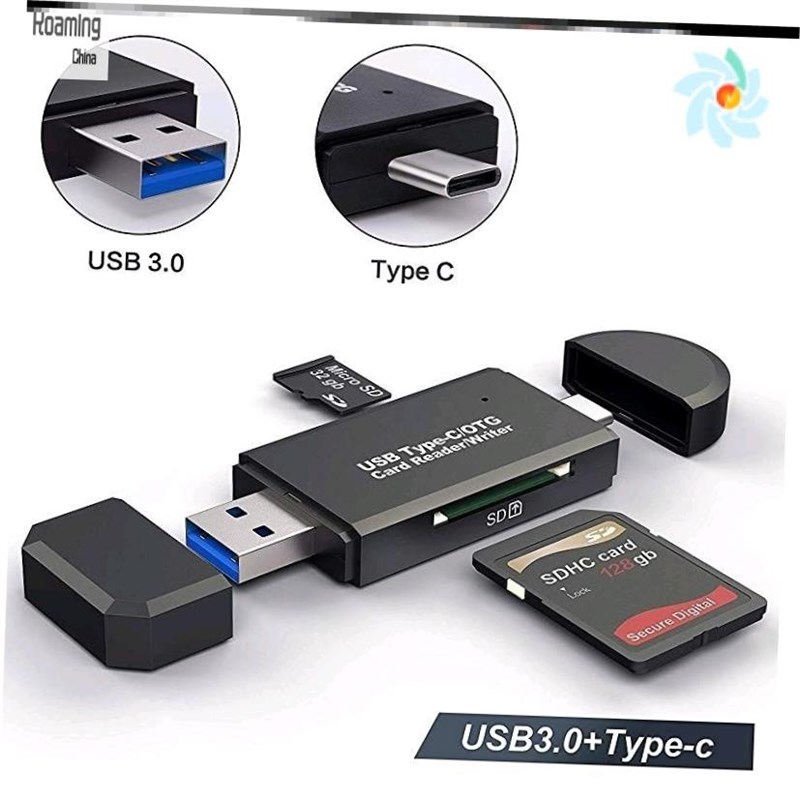 USB 3.0e OTG Micro USB Type C SD Memory Card Reader读卡器