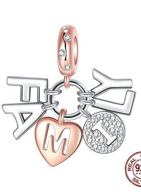 925 Sterling Silnver Heart & Mum Dangle Dream Catcher Ch