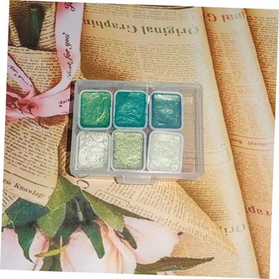 Pearlescent Metallic Sotlid Watercolor Paint Portable Hand-p