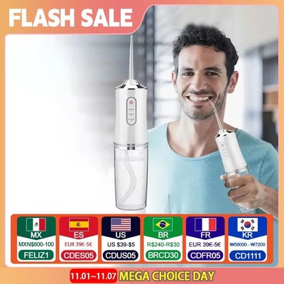 Portable Smart Electric Oral IrriEgator Water Flosser 4 Jets
