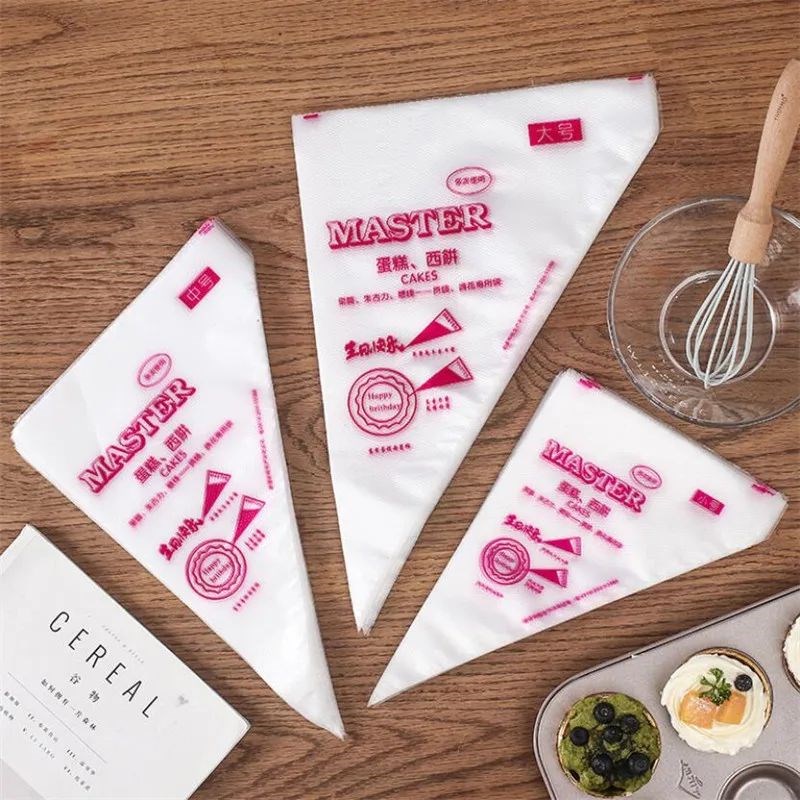 100Pcs Disposakble Pastry Piping Bags Cake Decoration Kitche