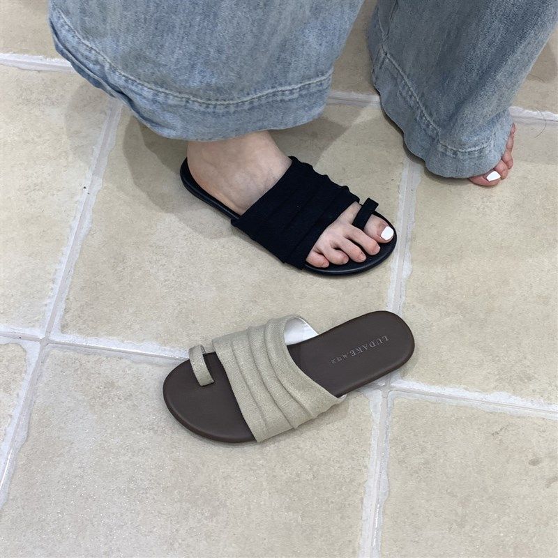 设计感套a趾平底拖鞋女外穿夏季2025年新款休闲一字拖气质沙滩女,女鞋,一字拖,淘宝优惠券,粉丝福利购,淘宝优惠卷