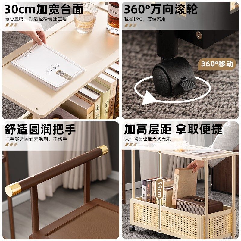 可移动边几小桌子沙发侧边柜茶几床头桌实L木茶台巴士餐车客厅推,住宅家具,移动边几/推车,淘宝优惠券,粉丝福利购,淘宝优惠卷