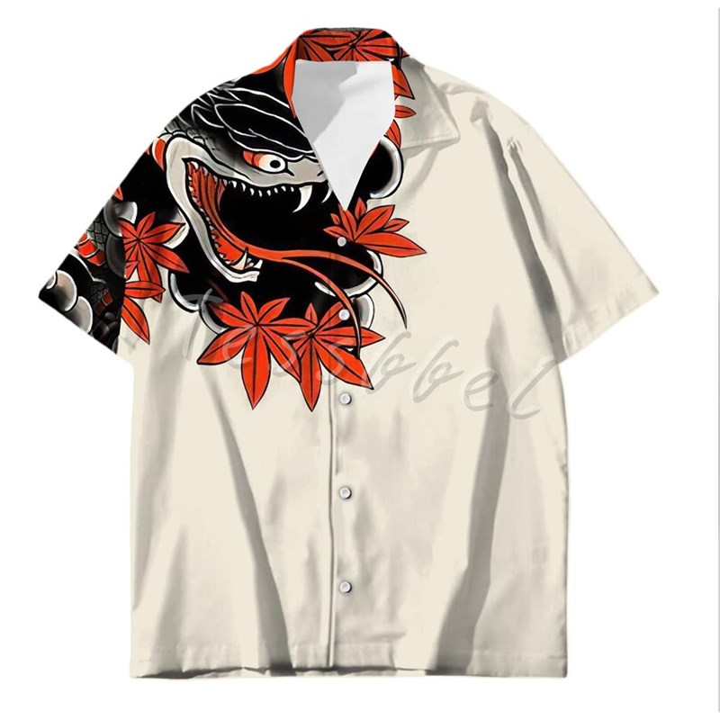 irts Fodr Men Fashion Summer Harajuku Casual Oversized Shirt