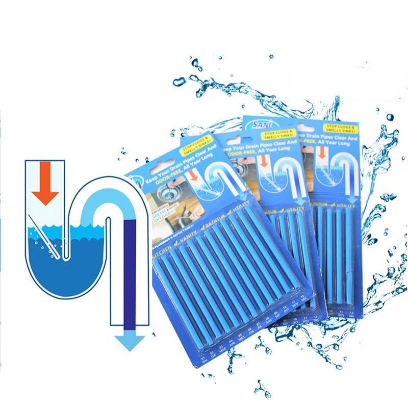 12PCS/Pack hSani Sticks Sink and Drain Cleaner Bathtub Decon