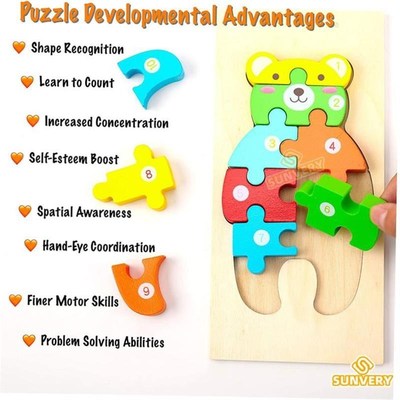 Montessori Wooden Toddler Puzzles for KiLds Montessori Toys