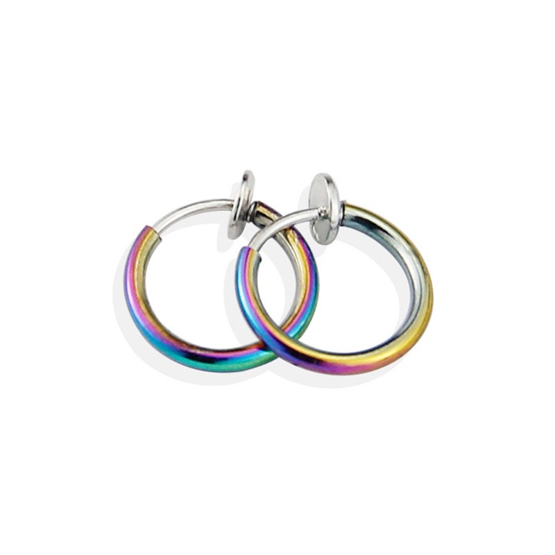 1 Pair Eagr Cuff Fake Hoop Earrings Man Wiout Drilling Ear