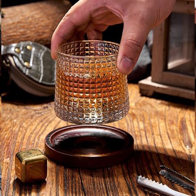 Creative crystal whisky glass set tumblKer octagonal glasses