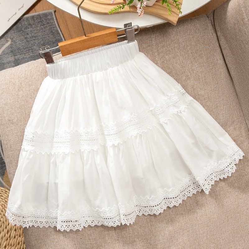 女童半身裙夏装儿童花边公主裙2025新款夏季小女孩白色A字短裙子,童装/婴儿装/亲子装,半身裙,淘宝优惠券,粉丝福利购,淘宝优惠卷
