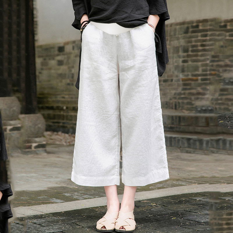 孕妇裤夏季薄款大码宽松棉麻裤休闲显瘦阔腿裤垂感直筒托腹九分裤,孕妇装/孕产妇用品/营养,孕妇休闲裤,淘宝优惠券,粉丝福利购,淘宝优惠卷