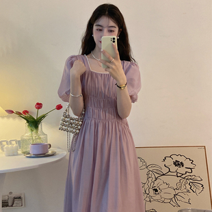 仙女裙绿色珍珠装 大码 新款 胖mm夏季 饰收腰连衣裙显瘦大摆长裙 女装