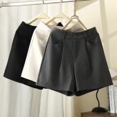 短裤 垂感抗皱热裤 女休闲A字休闲正装 裤 阔腿小个子 西装 2024夏西装