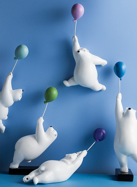 北欧气球熊卧室装饰玄关客厅摆件走廊过道墙面墙上墙壁挂饰冰箱贴