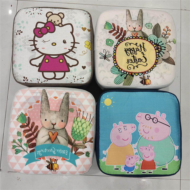 奶粉罐自制沙发套奶粉桶凳子套手工diy材料包椅套黄色正方形通用