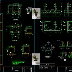 室外建筑小区办公楼公共空间加装钢结构电梯结构设计施工CAD图纸