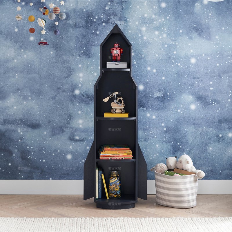 儿童实木展示柜创意宇宙飞船书柜幼D儿园学校置物架软装摆件儿童
