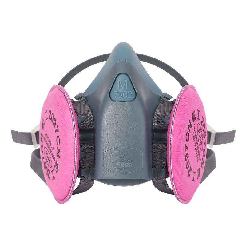 7502防尘口罩工业滤棉防尘半面罩喷漆装修化工打磨过滤大面具