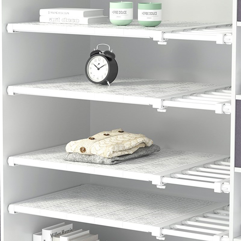 衣柜内收纳隔板分层架宿舍衣整体橱柜子隔层隔断分隔板伸缩置物架