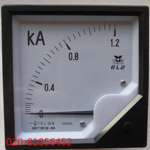 指针交流电流表6L2-1.2KA 1200/5A 6L2-A GB/T7676 安装式电表
