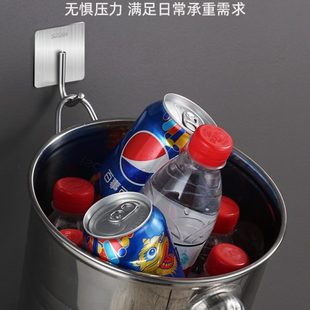 挂钩强力粘胶不锈钢厨房浴室毛巾挂衣钩强力免打孔墙壁挂衣架粘钩