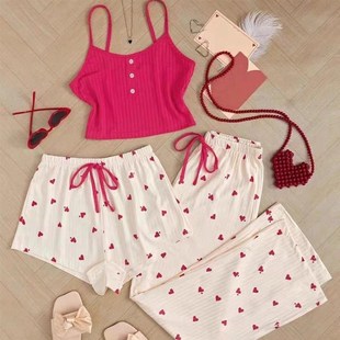 Spring Love Three Womens Sweet And Pajamas SuMmmer