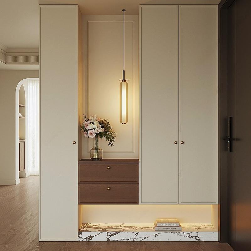 2025设计师新款精装修样板房现代轻奢玄关吧台柜子吊灯卧室床头灯