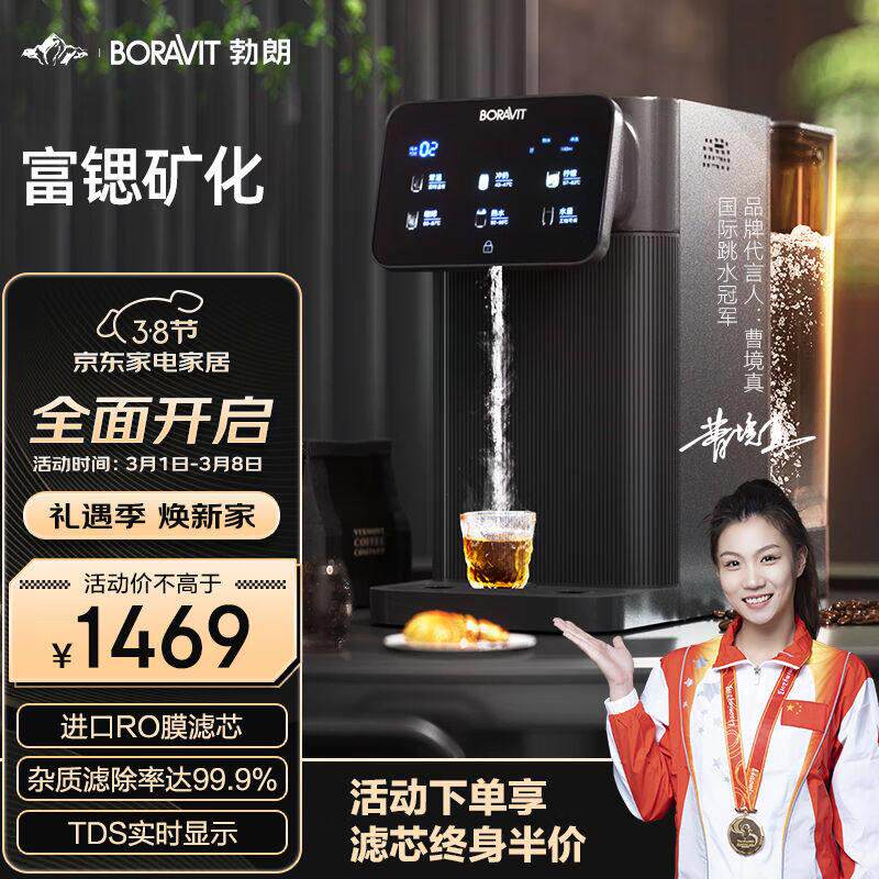 BORAVIT勃朗即热饮水机家用净饮一体机台式直饮机RO反渗透净水器