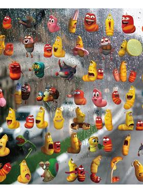 卡通滑稽的Bug Uv转移贴纸个性化水晶标签户外防水头盔装饰图案贴